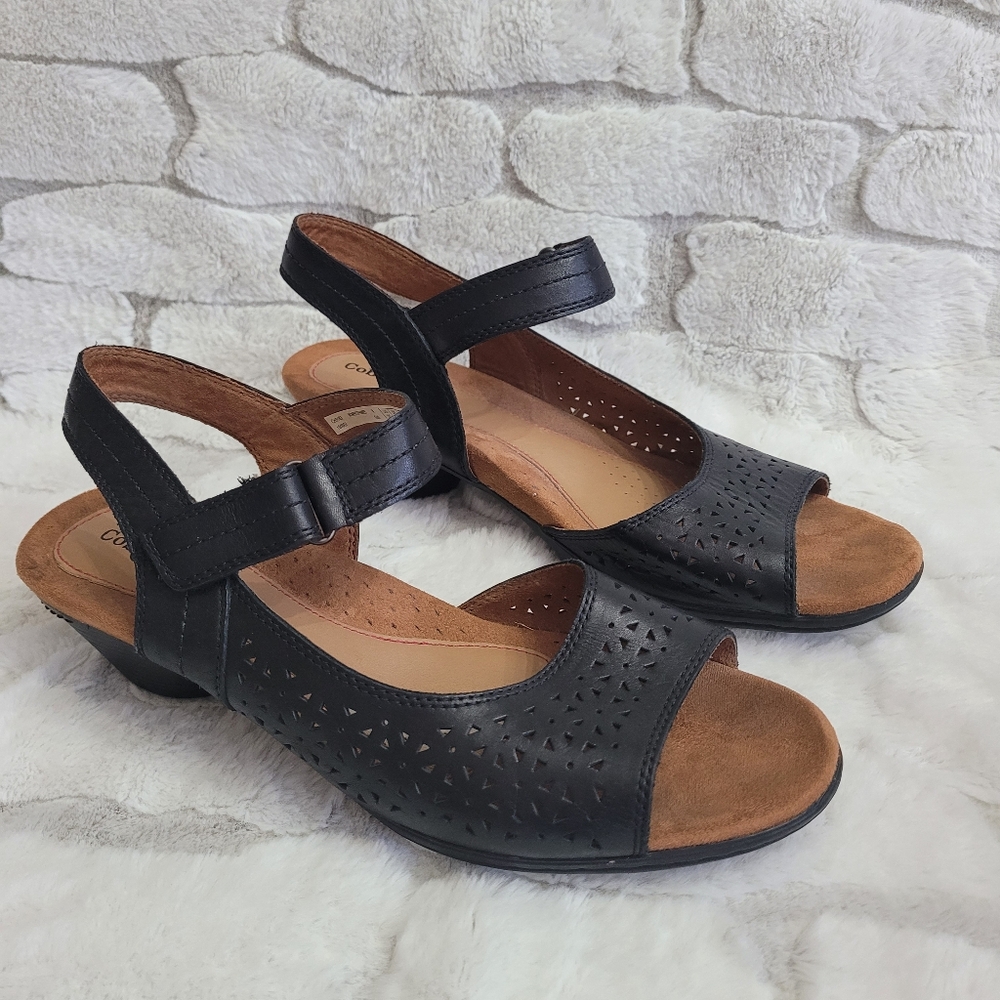 Cobb Hill Women's Size 10 Black Laurel Perforated Sandal